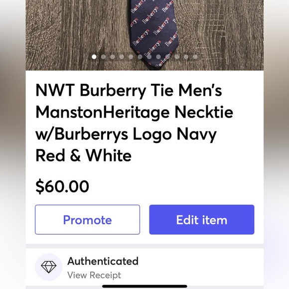 NWT Authentic Burberry Tie Men’s Manston Heritage Necktie w/Burberrys Logo Navy - Picture 14 of 15